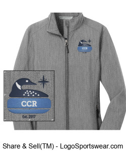 L46-Port Authority Ladies Heather Core Soft Shell Jacket w/Embroidered CCR Logo Design Zoom